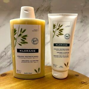 Klorane Ultra Gentle + Oat Milk Shampoo & Conditioner FULL SZ NEW
